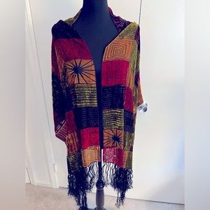 EUC Vintage Velvet & Nylon Scarf